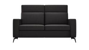 Sofa Arima H - 2-Sitzer inkl. Sitzvorzug (motorisch), Leder, Schwarz