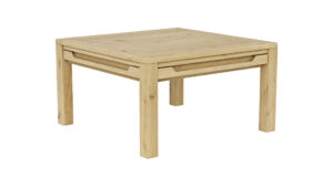 Couchtisch Amora - LBH ca. 80x80x45 cm, Wildeiche massiv bianco