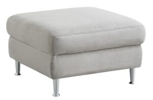 Hocker EM Helsinki - Stoff, Silbergrau