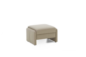 Hocker EM Dublin - Leder, Taupe