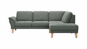 Ecksofa Rockport A - 2,5-Sitzer mit Ecke rechts, Stoff, Grau