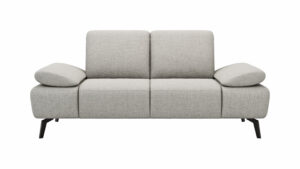 Sofa Theodor – 2-Sitzer inkl. Armlehne/Sitztiefe verstellbar, Stoff, Beige
