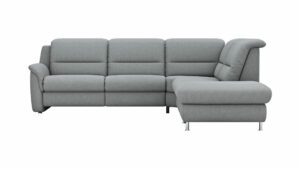 Ecksofa Cornella Classic- 2-Sitzer mit Ecke rechts, Stoff, Grau