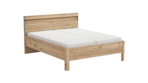 Bett Viana - Liegefläche ca. 160x200 cm, Furnier, Balkeneiche