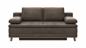 Sofa Lakeville2 - 2-Sitzer inkl. Schlaffunktion mit Bettkasten, Stoff, Braun