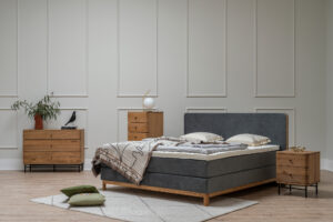 Boxspringbett Odense - Liegefläche ca. 180x200 cm, Stoff, Anthrazit