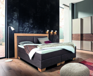 Boxspringbett Taara- Liegefläche 180x200, Stoff, Espresso