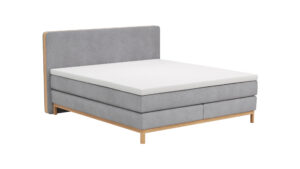 Boxspringbett Odense - Liegefläche ca. 180x200 cm, Stoff, Grau