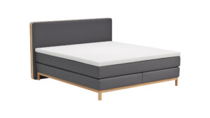 Boxspringbett Odense - Liegefläche ca. 180x200 cm, Stoff, Anthrazit