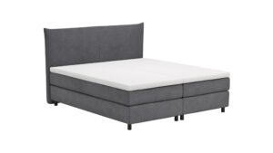 Boxspringbett Hatu - Liegefläche ca. 180x200 cm, Stoff, Grau