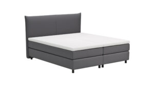 Boxspringbett Hatu - Liegefläche ca. 180x200 cm, Stoff, Anthrazit