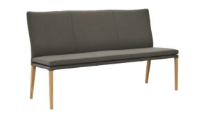 Polsterbank Tuma - Breite ca. 175 cm, Leder, Grau