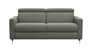 Sofa Paulina - 2-Sitzer, Kopfteil verstellbar, Stoff, Khaki