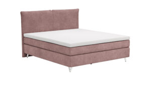Boxspringbett Slim- Liegefläche ca. 180x200 cm, Stoff, Altrosa