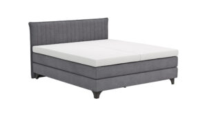 Boxspringbett Lund- Liegefläche ca. 180x200 cm, Stoff, Grau