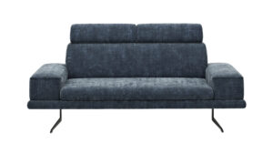 Sofa Hubertus - 2-Sitzer, Stoff, Blau