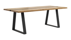 Esstisch Kima - LB ca. 220x100 cm, Wildeiche massiv mit Epoxid-Harz