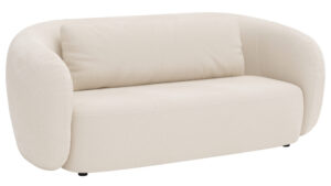 Sofa Karasu - 3-Sitzer, Stoff, Creme