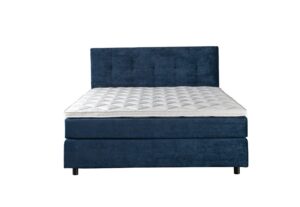 Boxspringbett Premium Line Retro - Liegefläche ca. 180x200 cm, Stoff, Dunkelblau