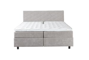 Boxspringbett Premium Line Diamond - Liegefläche ca. 180x200 cm, motorische Funktion, Stoff, Hellgrau