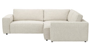 Ecksofa Lilaia - 2-Sitzer links, Ecke, 1,5-Sitzer Tief, Stoff, Creme