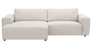 Ecksofa Lilaia - Chaise Longue XL mit 1,5-Sitzer XL rechts, Stoff, Kaschmir