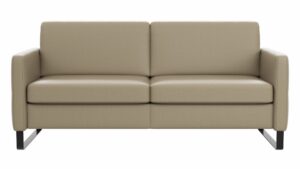 Sofa Arima N - 2,5-Sitzer inkl. Armlehne klappbar, Leder, Champagner