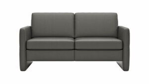 Sofa Arima N - 2-Sitzer, Leder, Anthrazit