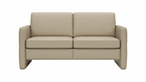 Sofa Arima N - 2-Sitzer, Leder, Champagner