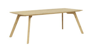 Esstisch Phoenix - LB ca. 220x100 cm, Eiche massiv, Bianco geölt