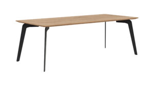 Esstisch Phoenix - LB ca. 220x100cm, Eiche geölt mit Epoxidharz dunkel