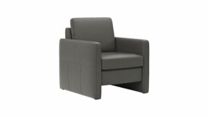 Sessel Arima N - Leder, Anthrazit