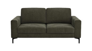 Sofa Oviedo - 2-Sitzer, Stoff, Braungrün