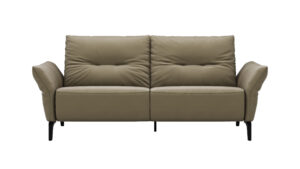 Sofa Bahia - 2-Sitzer inkl. Armlehne verstellbar, Leder, Olive