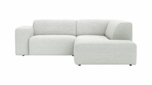 Ecksofa Elementos - 1,5-Sitzer links mit Ecke rechts, Stoff, Weiß