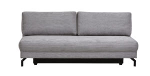 Schlafsofa Salema - 3-Sitzer mit Schlaffunktion (Liegefläche ca. 150x200cm), Stoff, Hellgrau