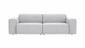 Sofa Elementos - 3-Sitzer, Stoff, Hellgrau