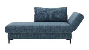 Schlafsofa Verano - Ausrichtung rechts inkl. Schlaffunktion und Bettkasten, Stoff, Petrol