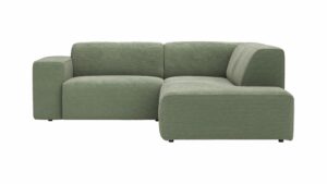 Ecksofa Elementos - 1,5-Sitzer links mit Ecke rechts, Stoff, Olivgrün