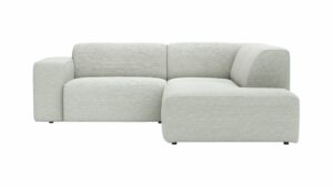 Ecksofa Elementos - 1,5-Sitzer links mit Ecke rechts, Stoff, Hellgrau