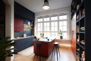 Inselküche 54.160 CO 4 522, Tiefblau samtmatt