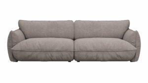 Sofa Fluffy - 4-Sitzer inkl. Rückenlehne verstellbar, Stoff, Taupe